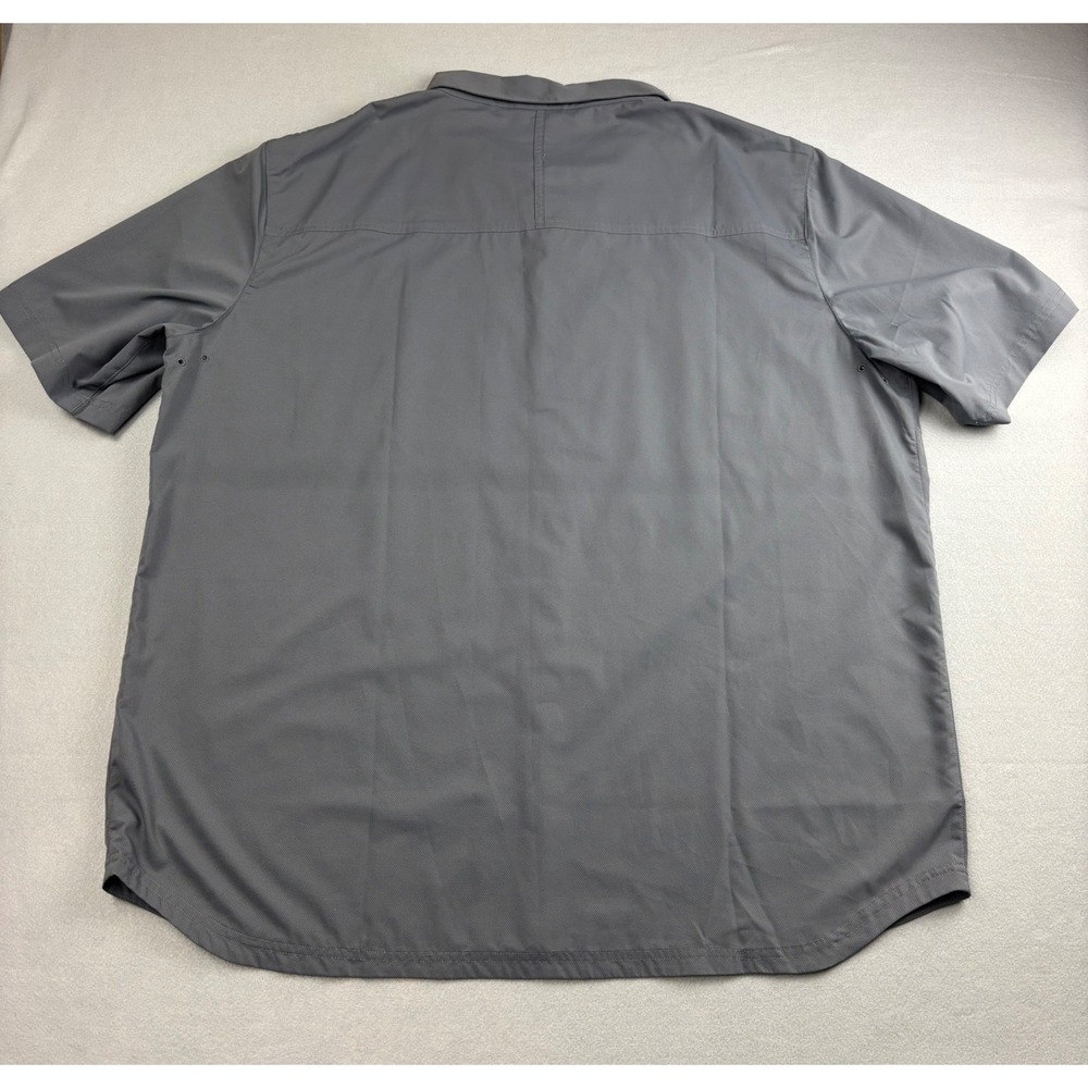 NWT Under Armour HeatGear Men's 3XL Gray Short Sleeve Button Down Fishing Shirt - Picture 6 of 6